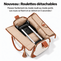 Chariot à roulettes argent pour sac de voyage RAVELEE