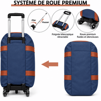 Sac de voyage bleu à roulettes imperméable RAVELEE