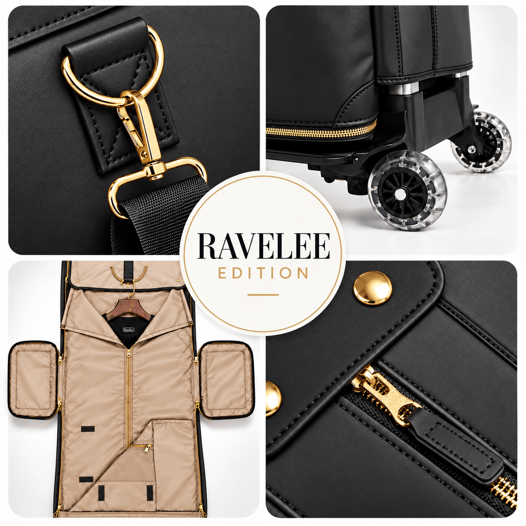 Sac de voyage noir à roulettes imperméable RAVELEE