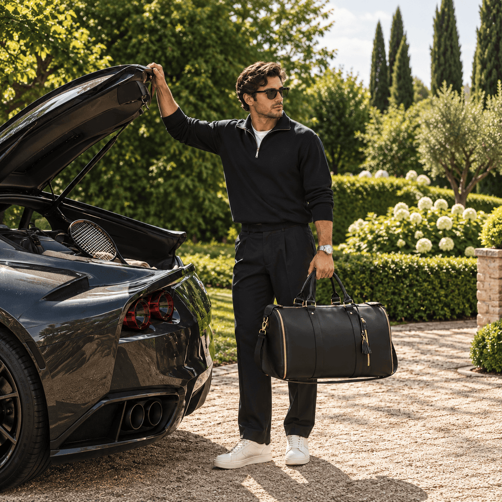 Sac de voyage noir à roulettes imperméable RAVELEE