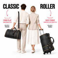 Sac de voyage noir à roulettes imperméable RAVELEE