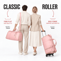 Sac de voyage rose à roulettes imperméable RAVELEE