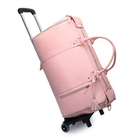 Sac de voyage rose à roulettes imperméable RAVELEE