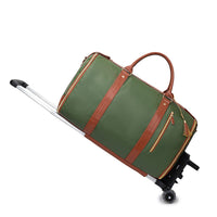 Sac de voyage vert à roulettes imperméable RAVELEE