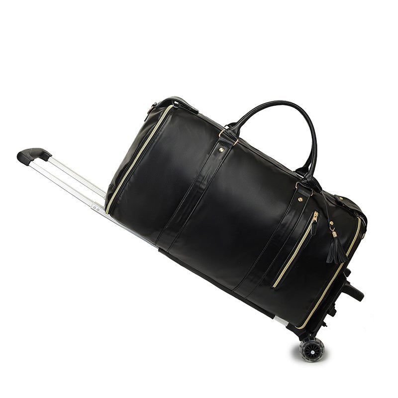 Sac de voyage noir à roulettes imperméable RAVELEE