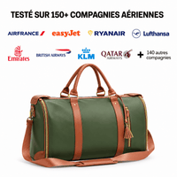 Sac de voyage vert à roulettes imperméable RAVELEE