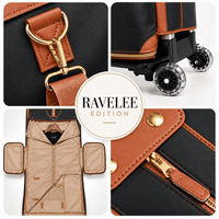 Sac de voyage noir à roulettes imperméable RAVELEE