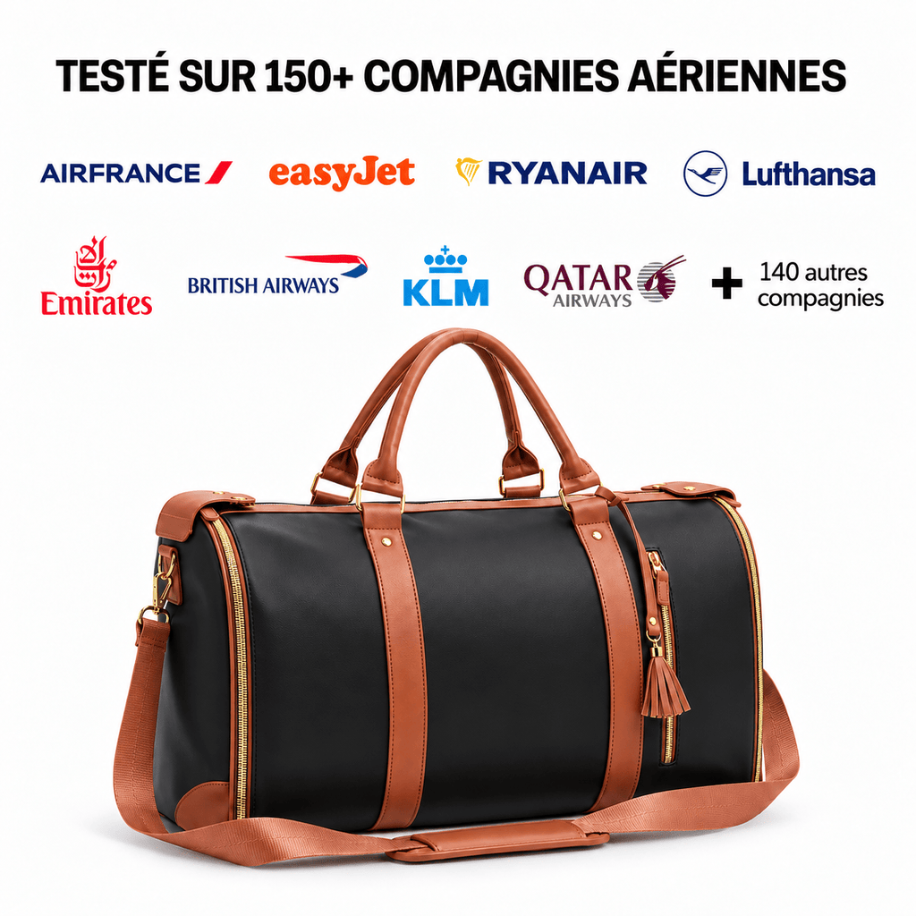 Sac de voyage noir à roulettes imperméable RAVELEE