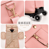 Sac de voyage rose à roulettes imperméable RAVELEE
